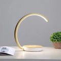 Lampe de chevet design LED, dorée ou blanche, doré