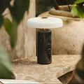 Lampe de chevet à finition effet marbre, noir, blanc ou rouge, noir