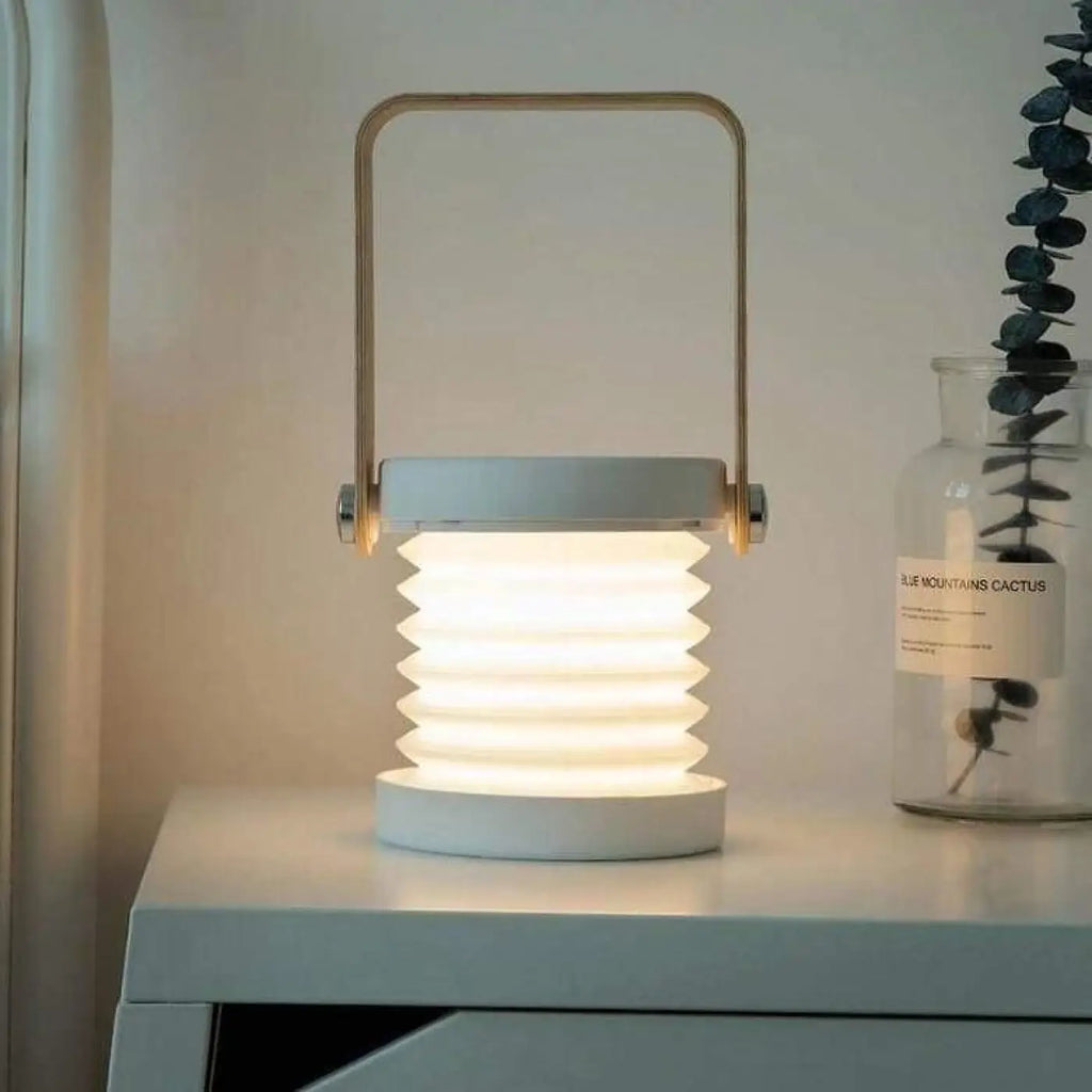 Lampe de chevet lanterne, grise ou blanche, gris