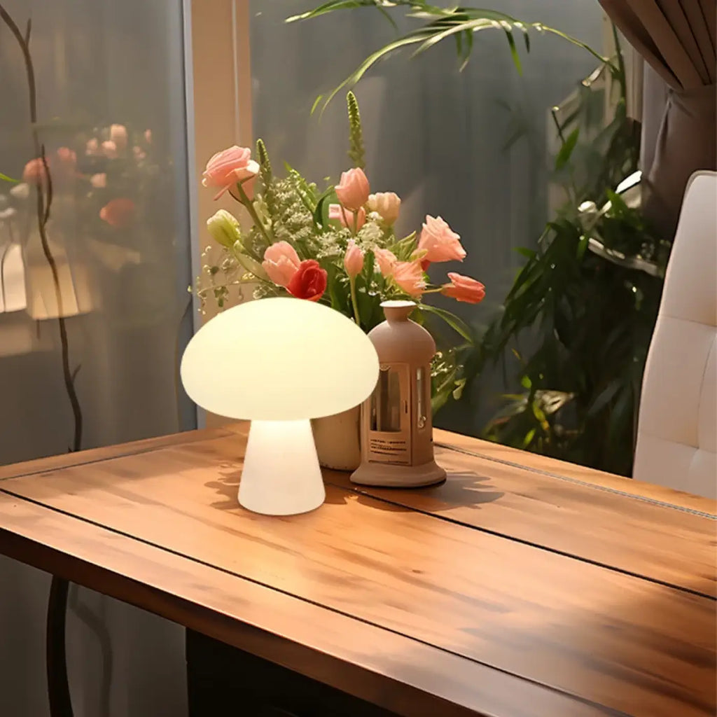 Lampe de chevet champignon au style rétro chic