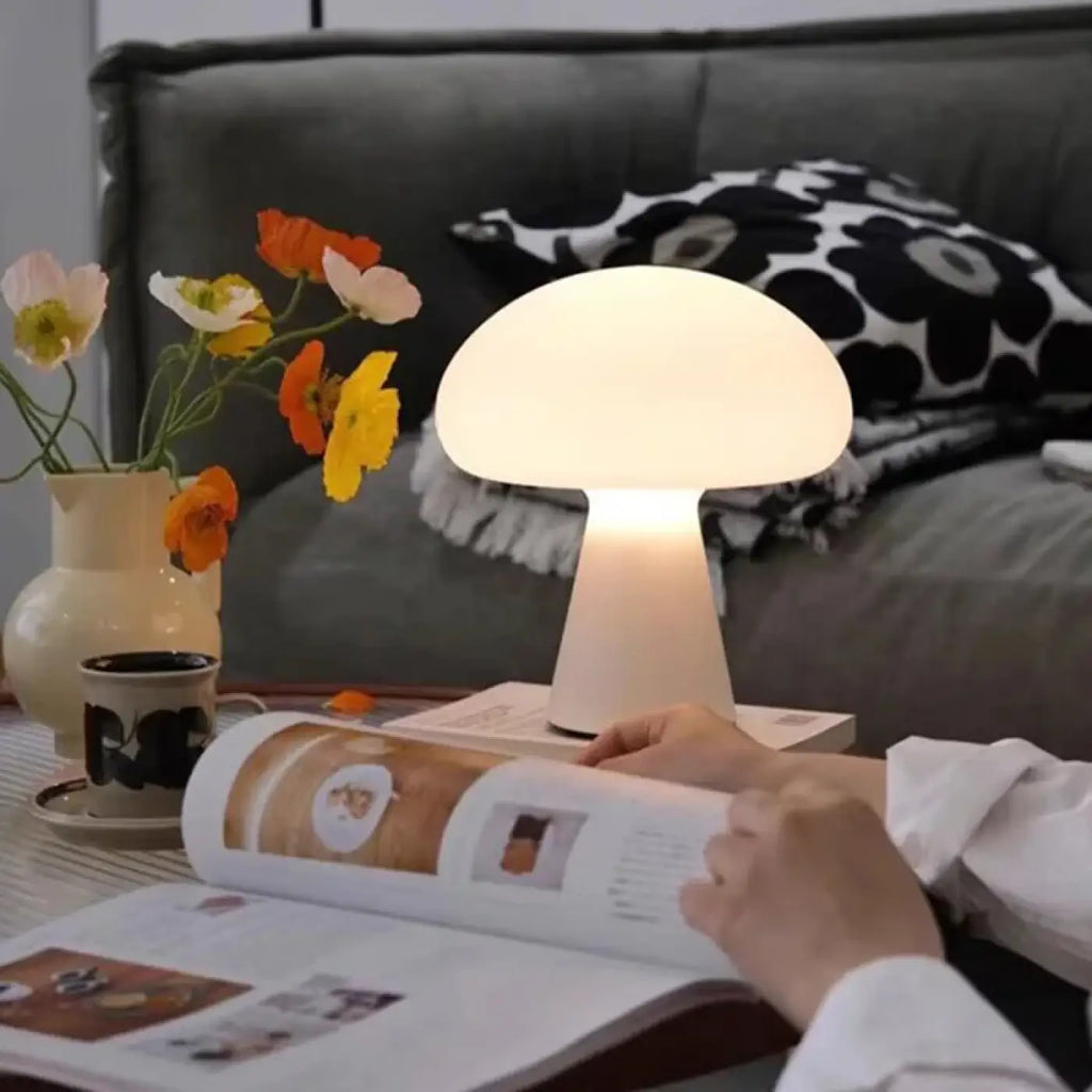 Lampe de chevet champignon au style rétro chic