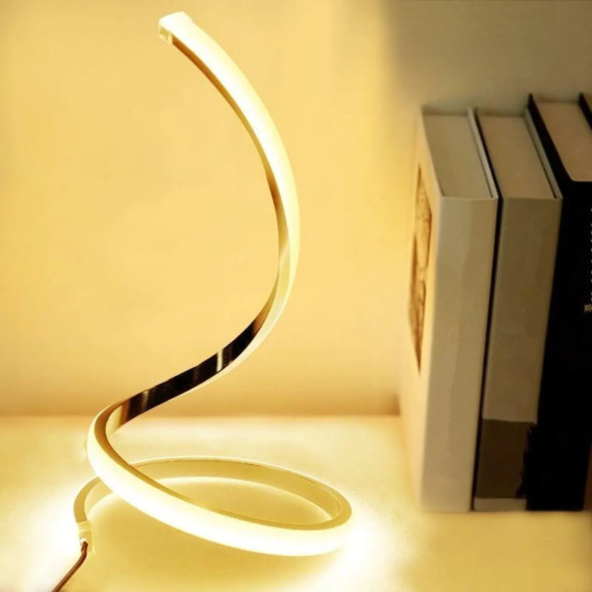 Lampe de chevet LED sans fil, dorée ou argentée, doré