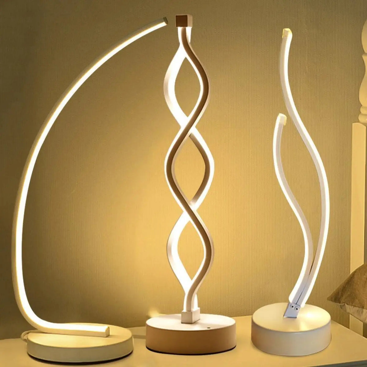 Lampe de chevet LED rechargeable sans fil, trois modèles