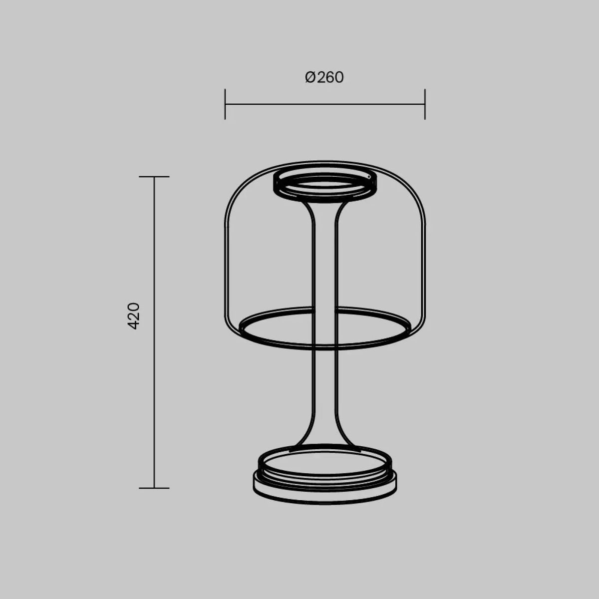 Lampe de chevet LED globe en verre sur socle, gris, blanc ou doré