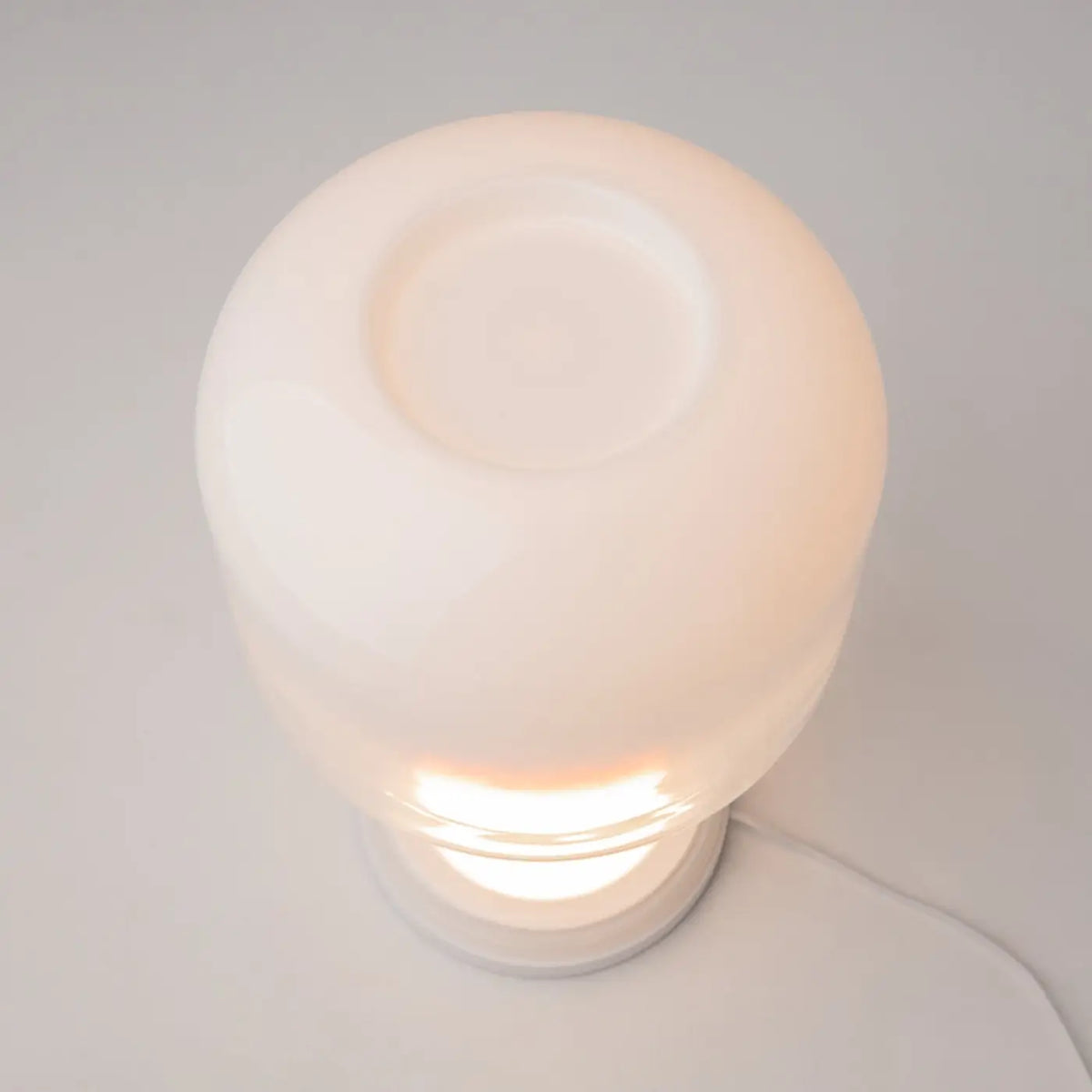 Lampe de chevet LED globe en verre sur socle, gris, blanc ou doré