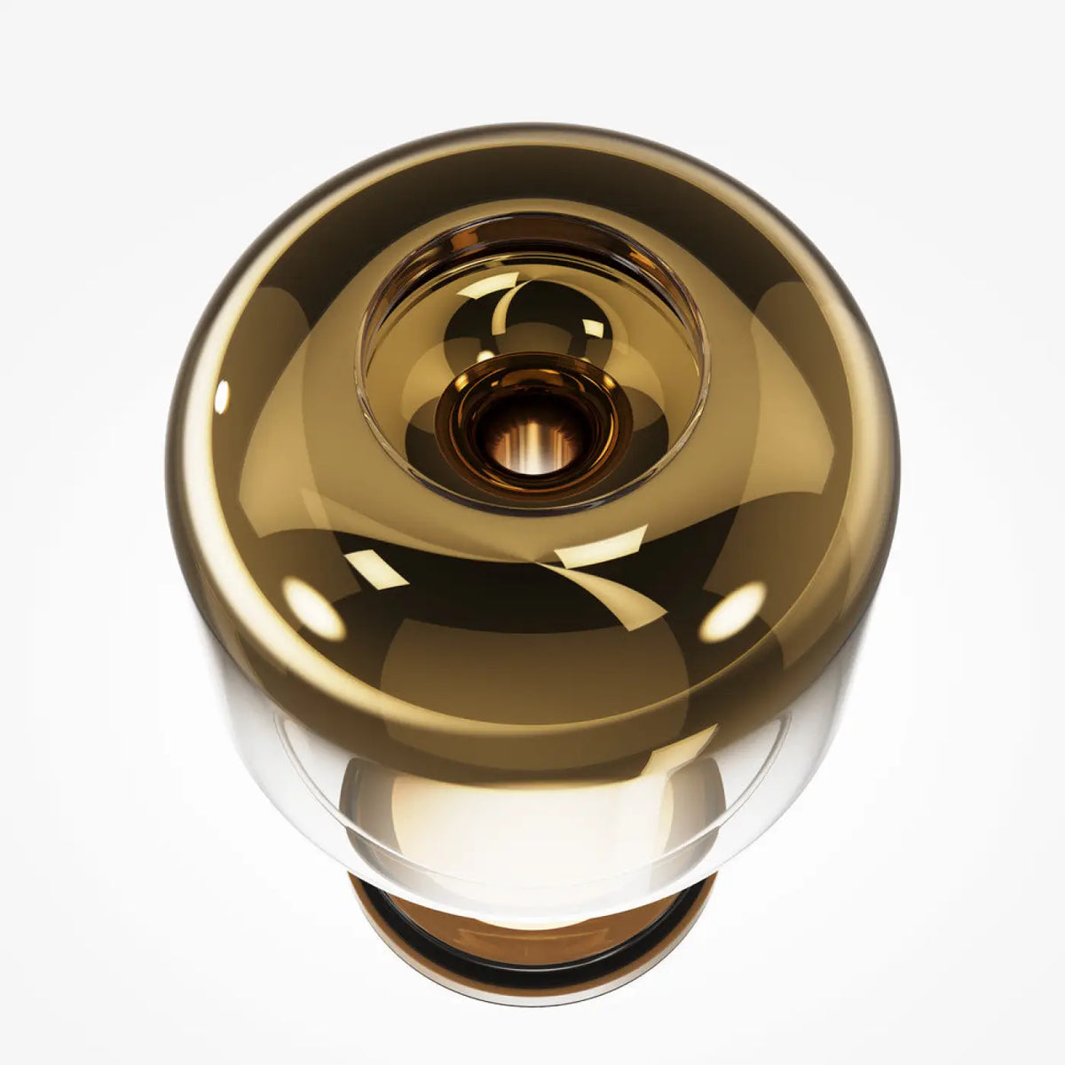 Lampe de chevet LED globe en verre sur socle, gris, blanc ou doré
