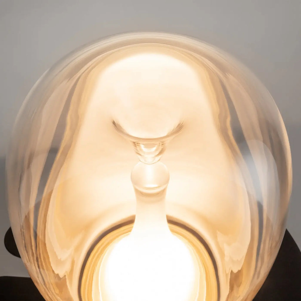Lampe de chevet LED globe en verre fumé ou transparent