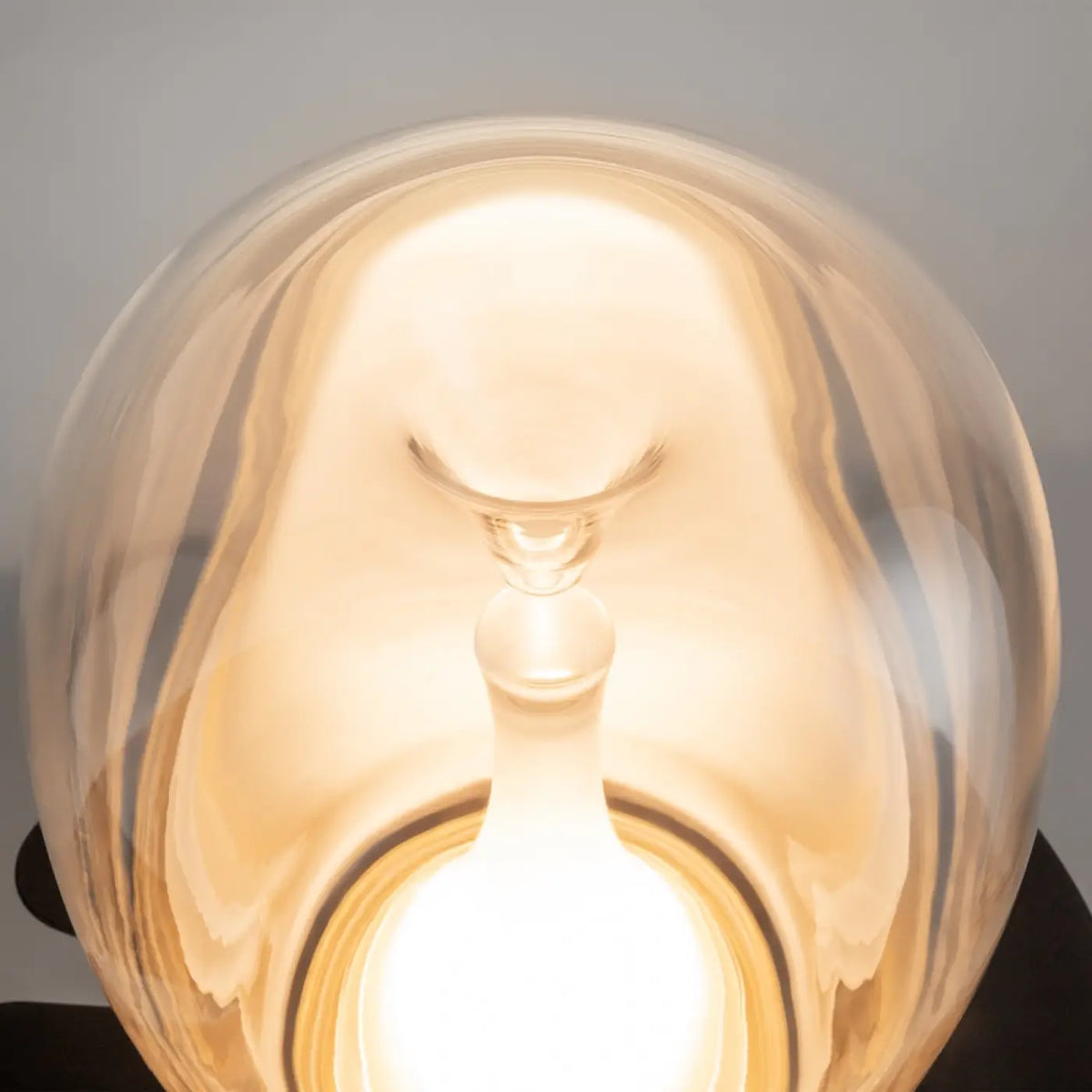 Lampe de chevet LED globe en verre fumé ou transparent