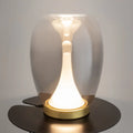 Lampe de chevet LED globe en verre fumé ou transparent, gris