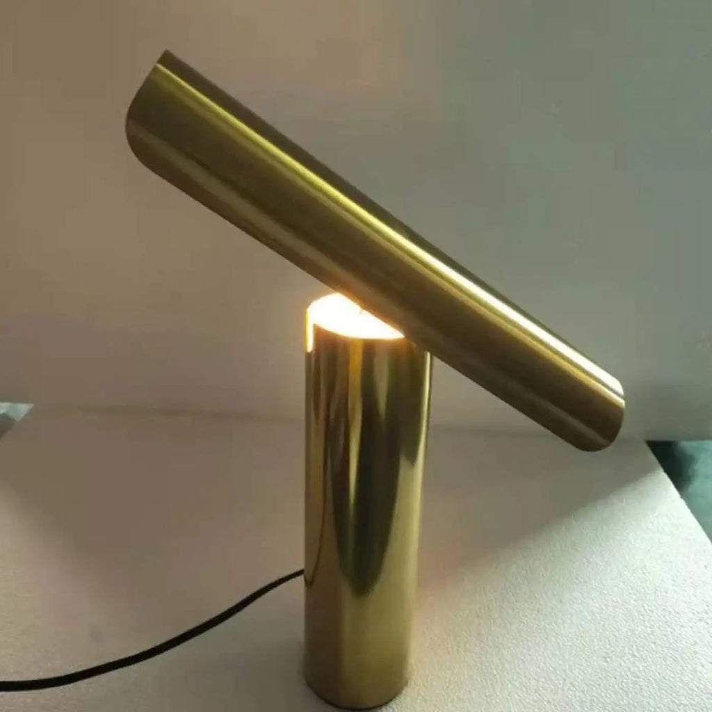 Lampe à poser minimaliste à bras incliné, quatre coloris, doré