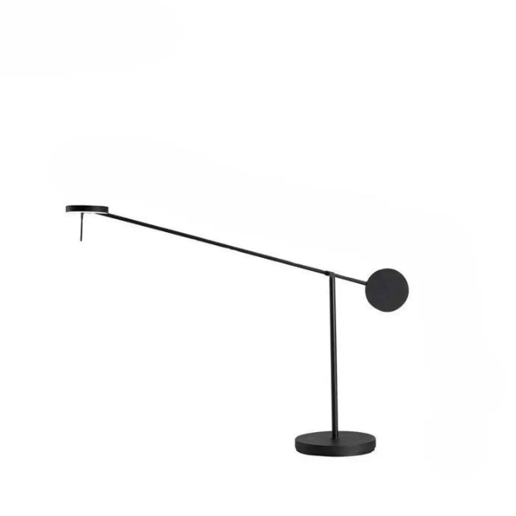 Lampe de chevet à bras long en fer noir, LED intégrée