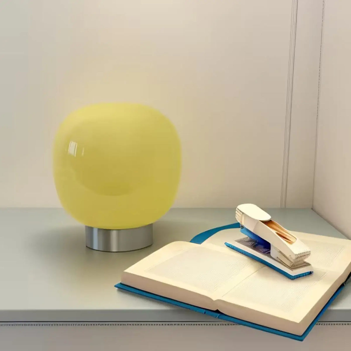 Lampe de chevet en verre coloré, blanc, jaune ou orange, jaune