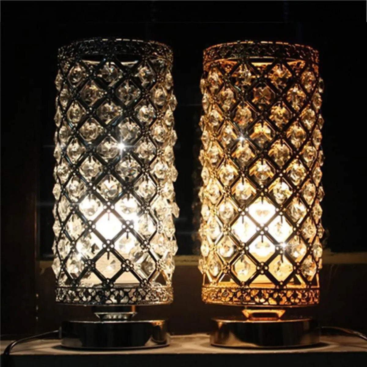Lampe de chevet orientale, argentée ou dorée