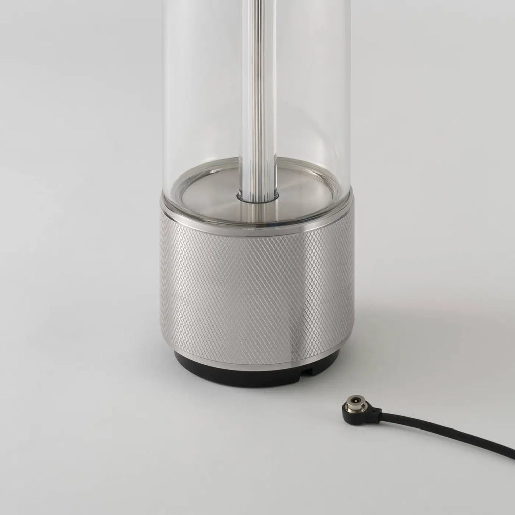 Lampe portable rechargeable LED en acier et verre trempé, IP65