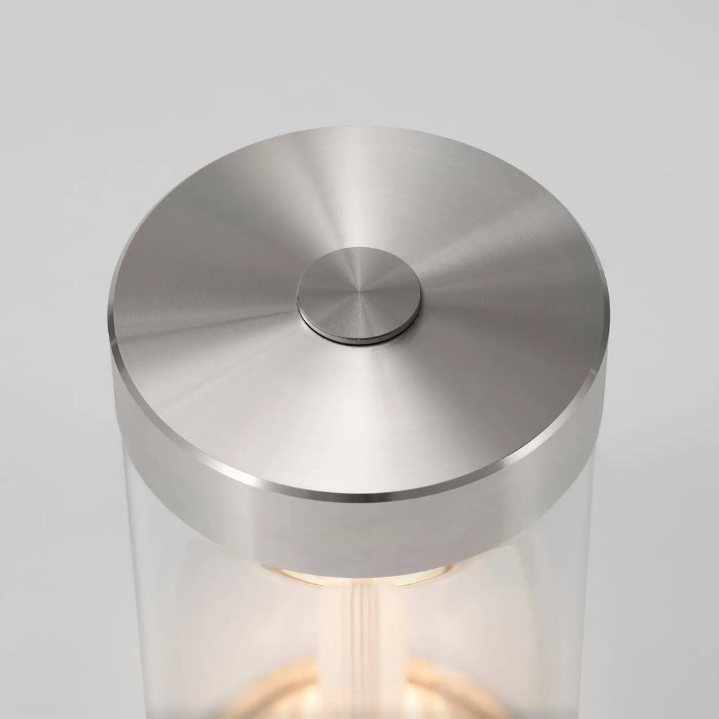 Lampe portable rechargeable LED en acier et verre trempé, IP65
