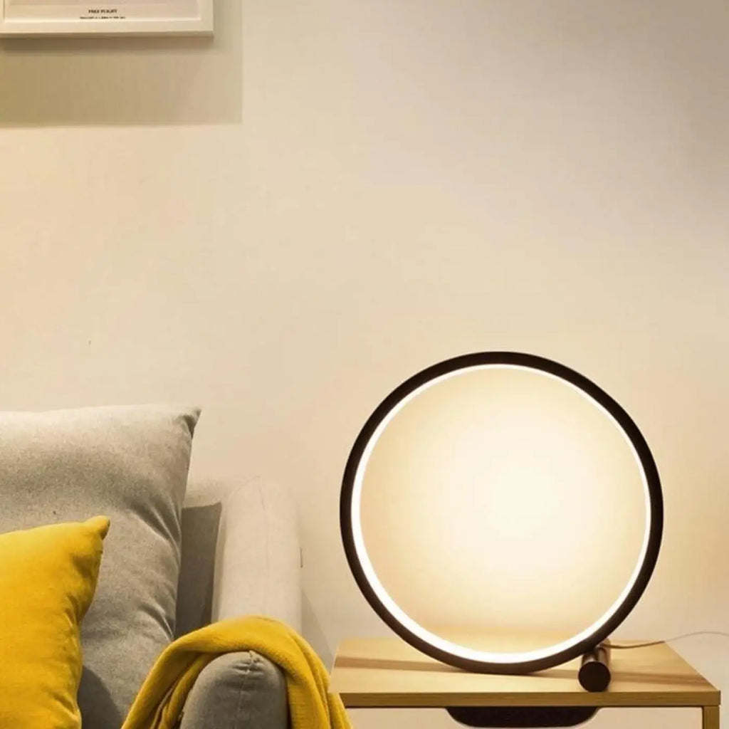 Lampe de chevet ronde, noire ou blanche