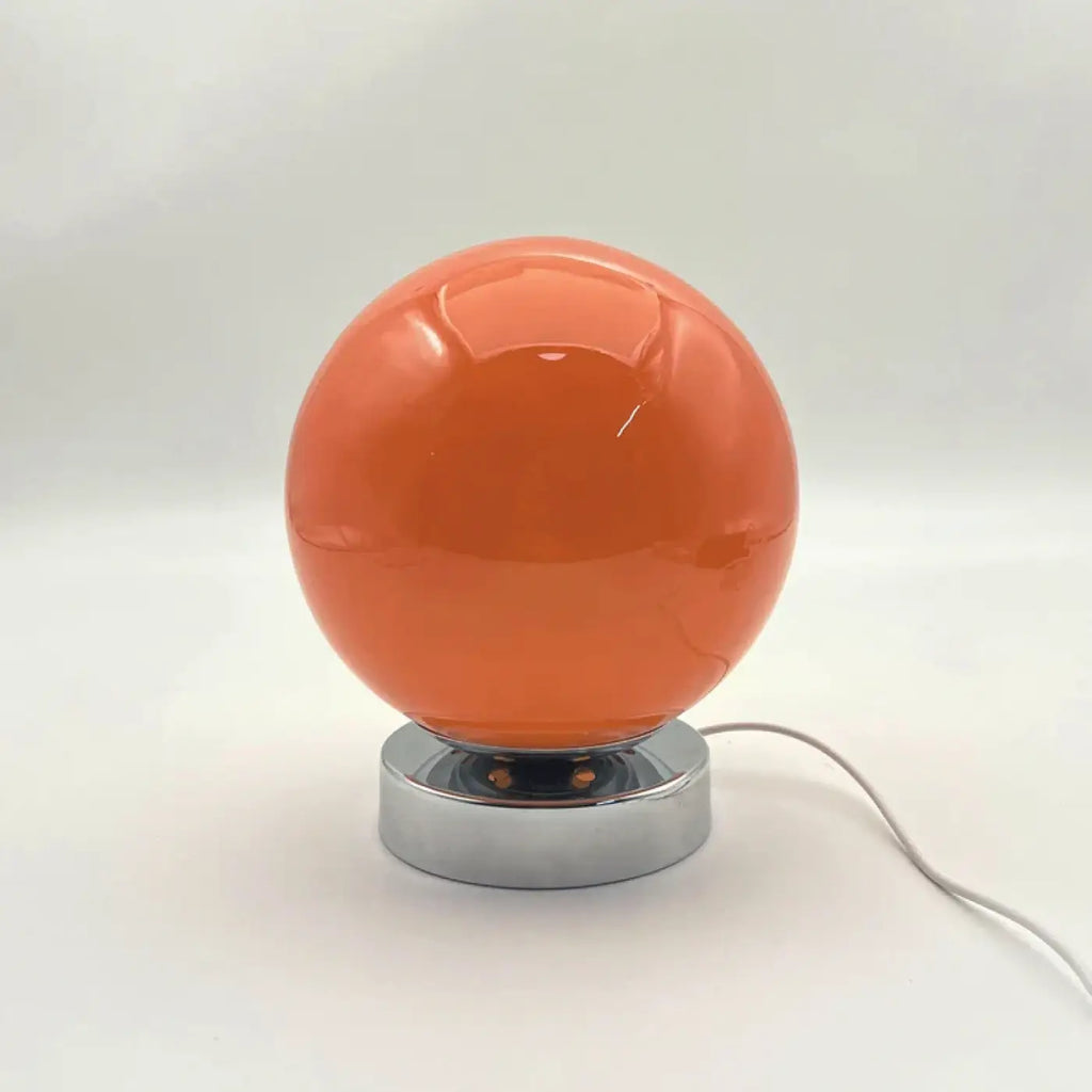 Lampe de chevet ronde au style scandinave, orange ou blanche, orange
