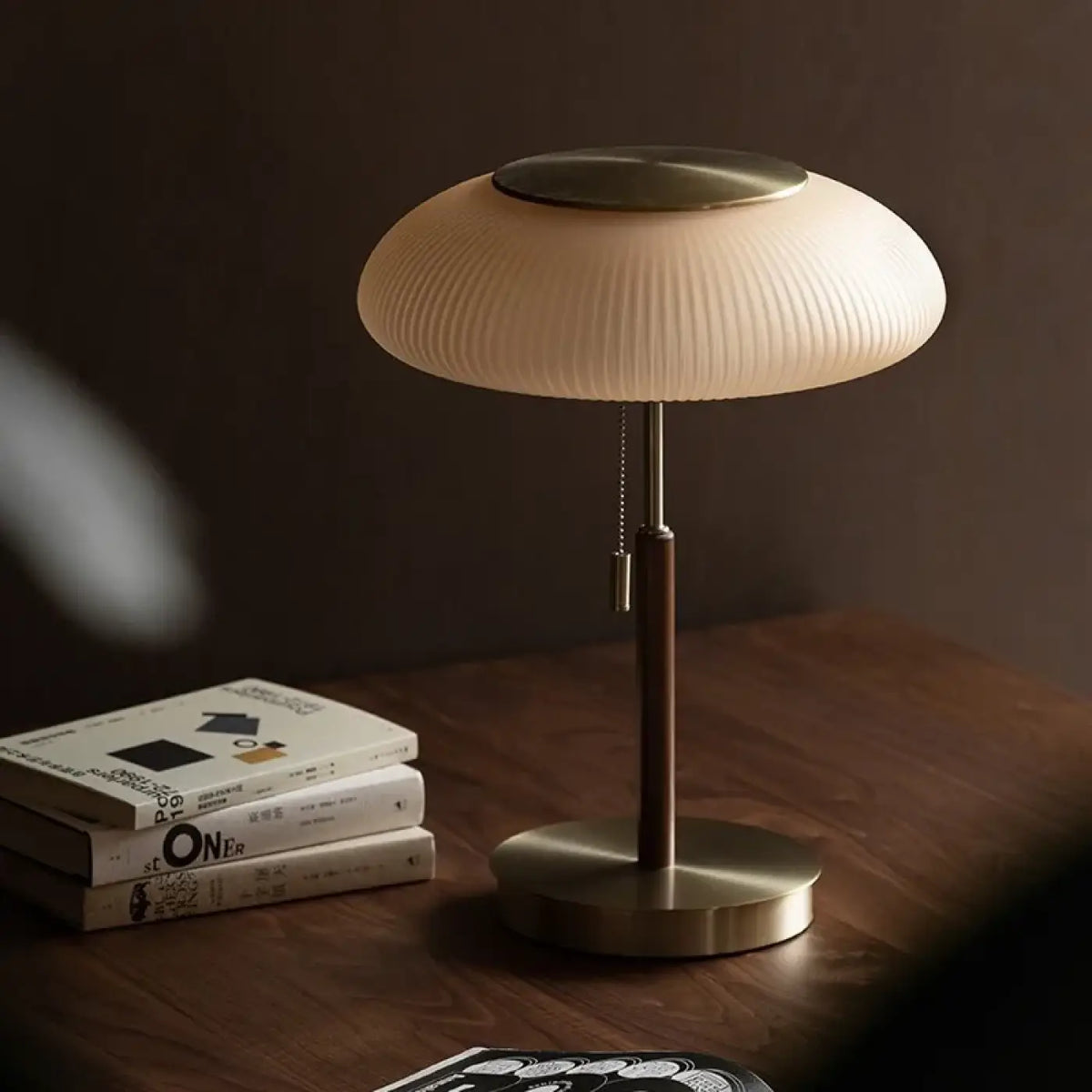 Lampe de chevet champignon en verre, forme organique