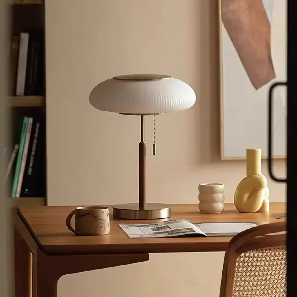 Lampe de chevet champignon en verre, forme organique