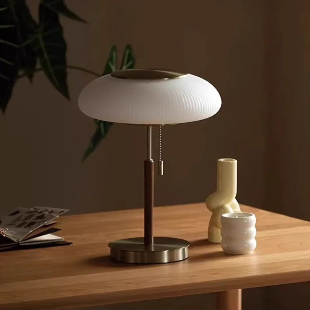 Lampe de chevet champignon en verre, forme organique