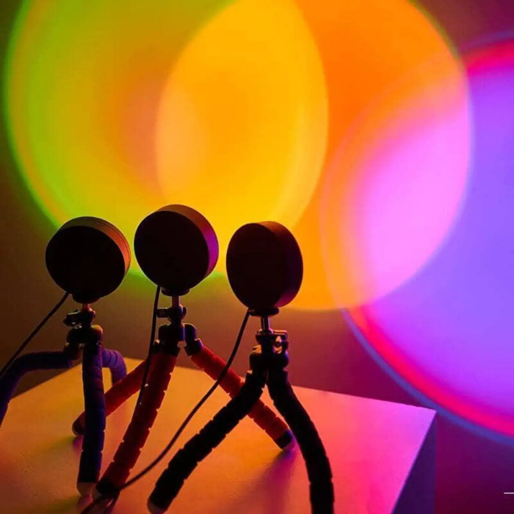 Lampe coucher de soleil USB à télécommande, 16 couleurs