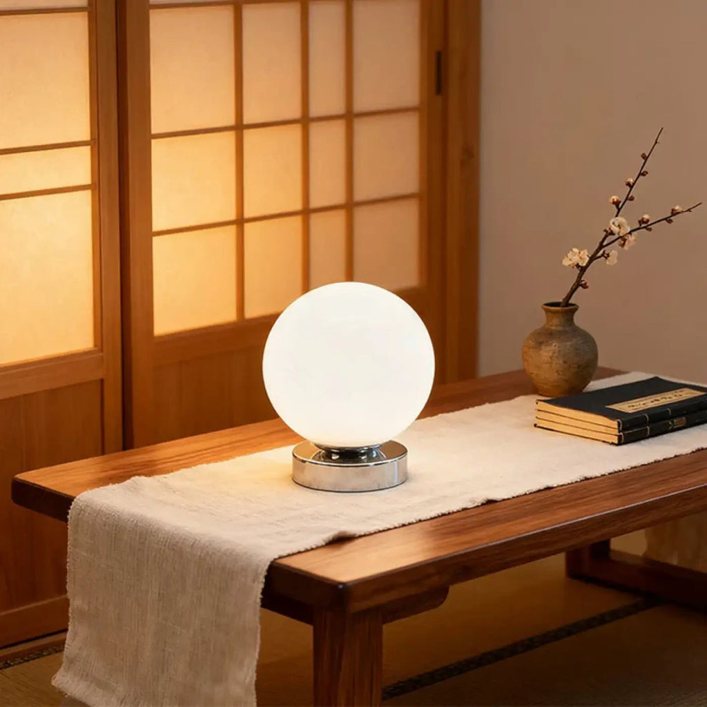 Lampe de chevet ballon en verre, cinq coloris au choix