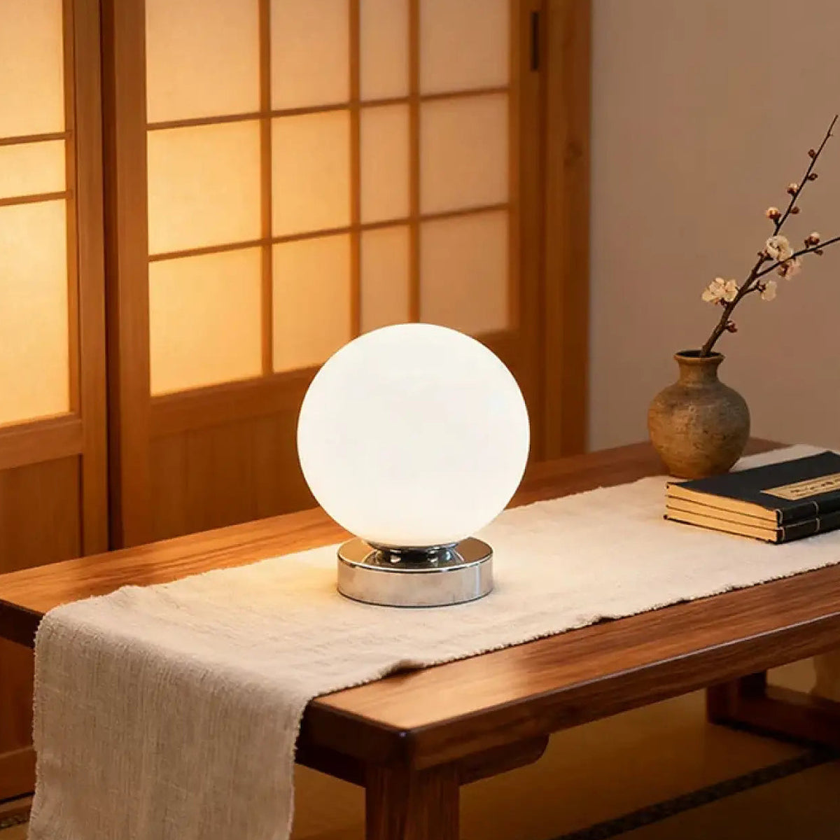 Lampe de chevet ballon en verre, cinq coloris au choix
