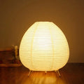 Lampe de chevet japonaise, abat-jour en papier de riz