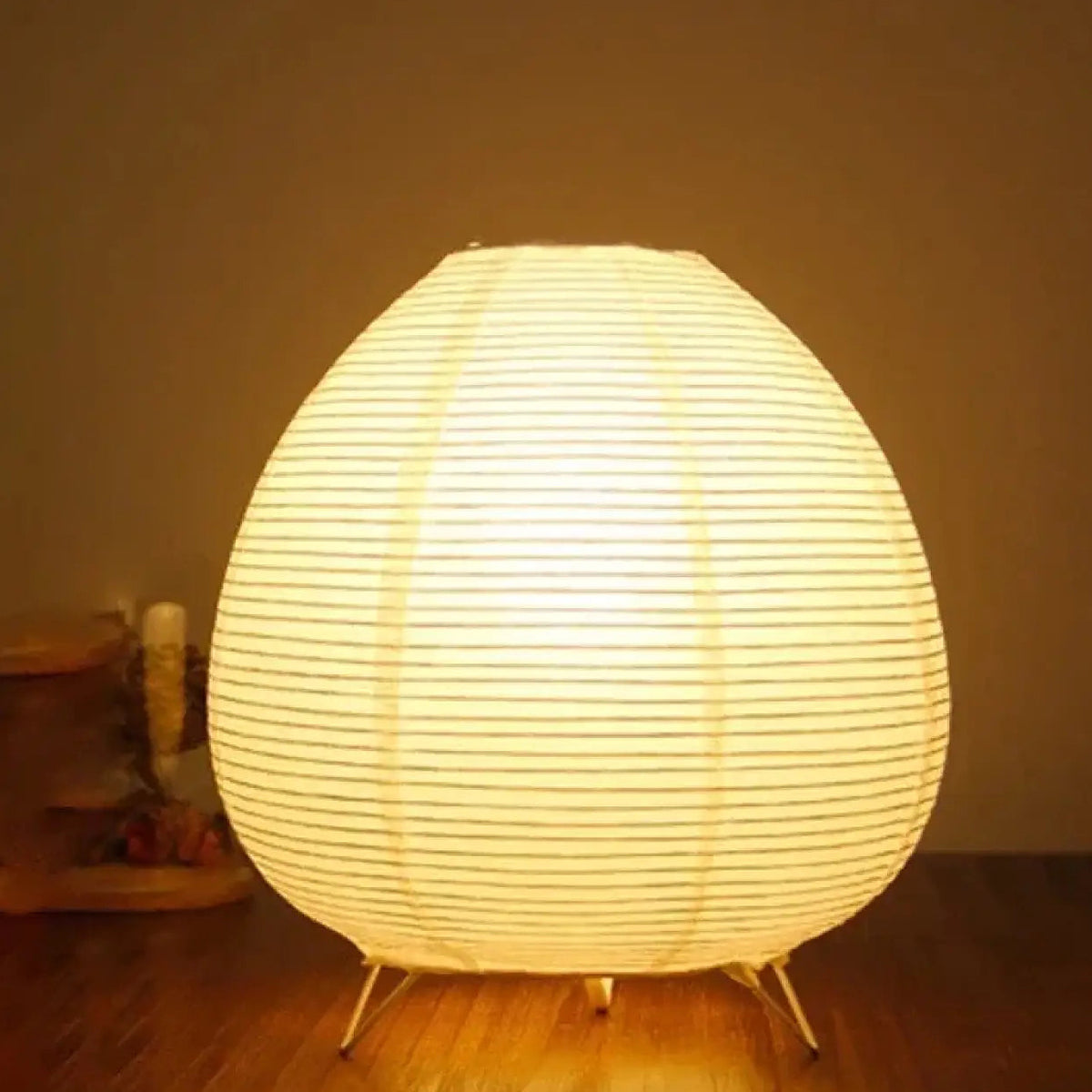 Lampe de chevet japonaise, abat-jour en papier de riz