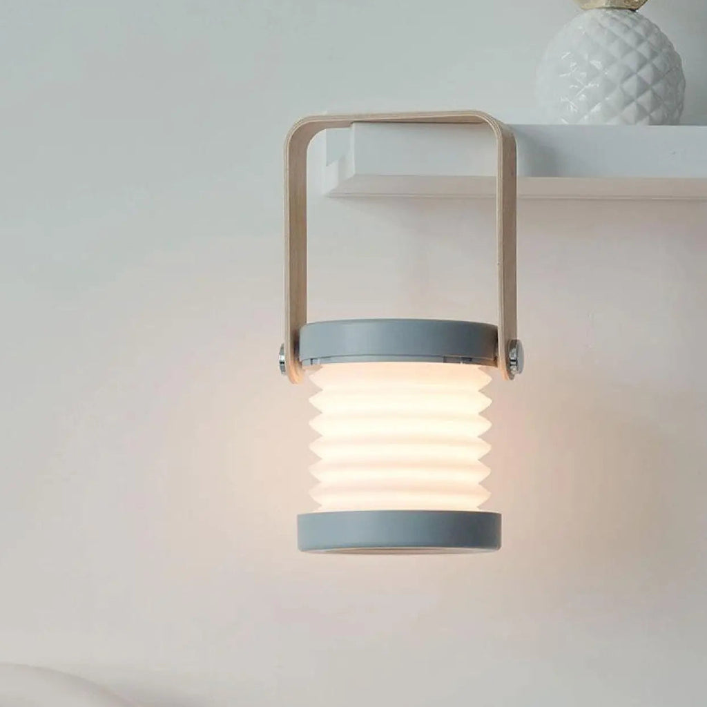 Lampe de chevet lanterne, grise ou blanche