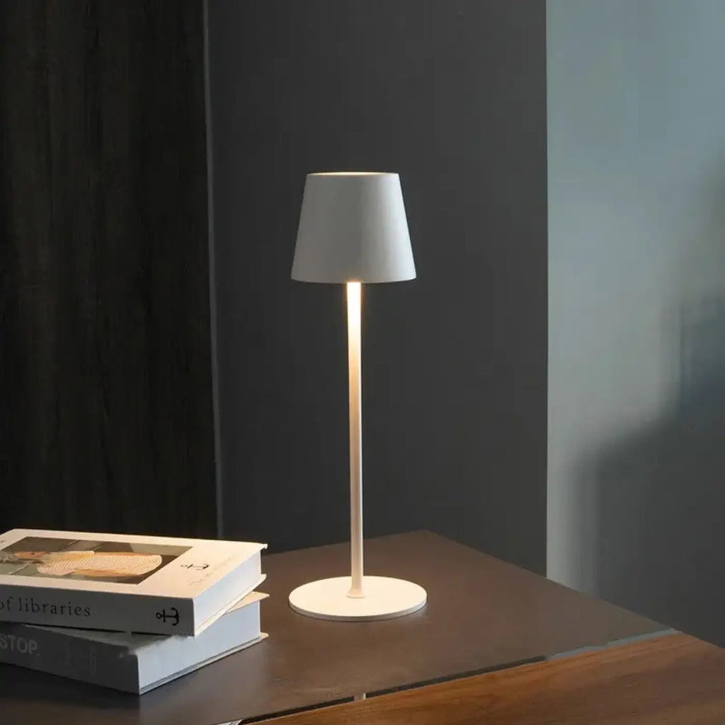 Lampe de chevet minimaliste, noire ou blanche, blanc