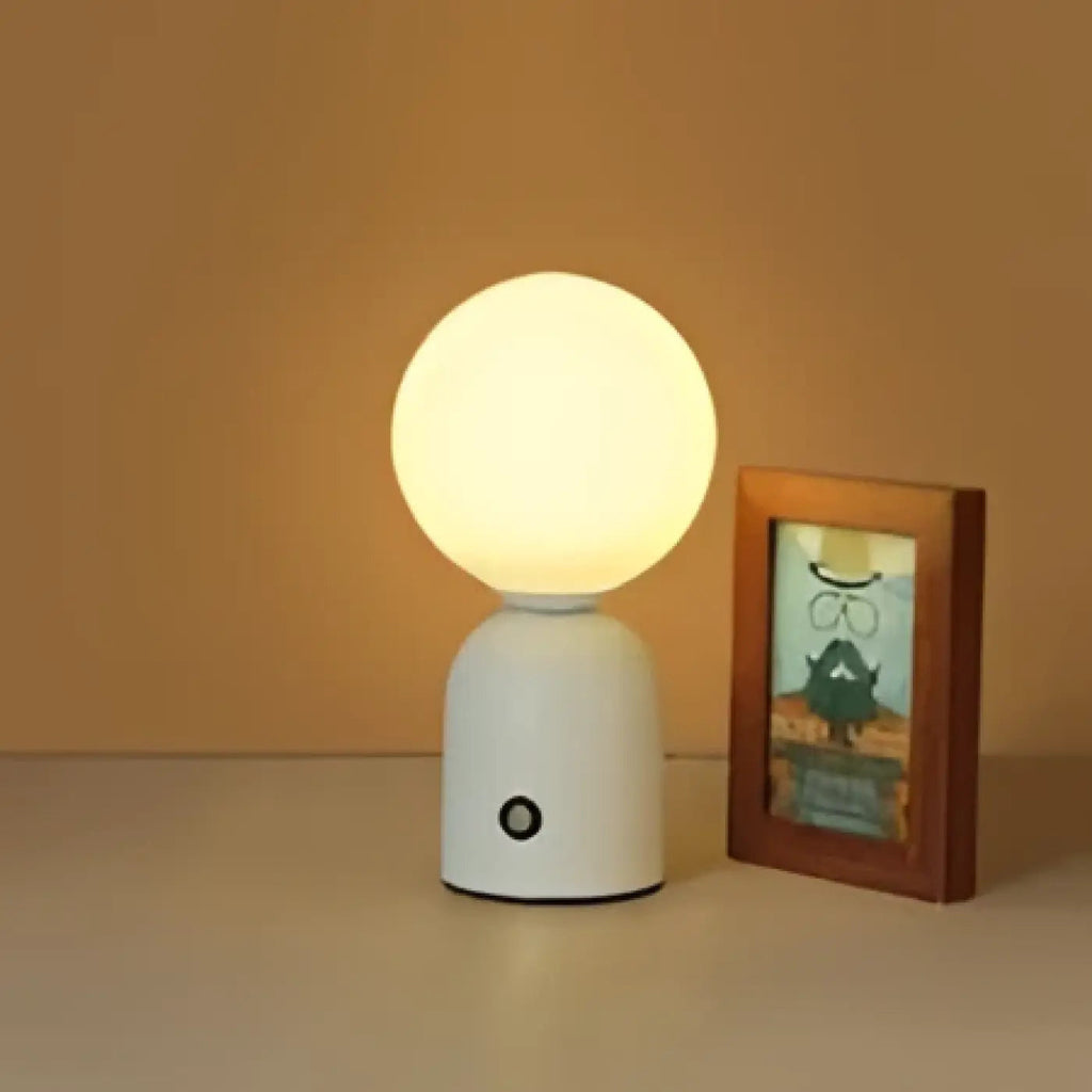 Lampe de chevet boule nordique et rétro, quatre coloris, blanc