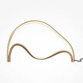 Lampe de chevet LED en forme de vague, aluminium doré, 39 cm