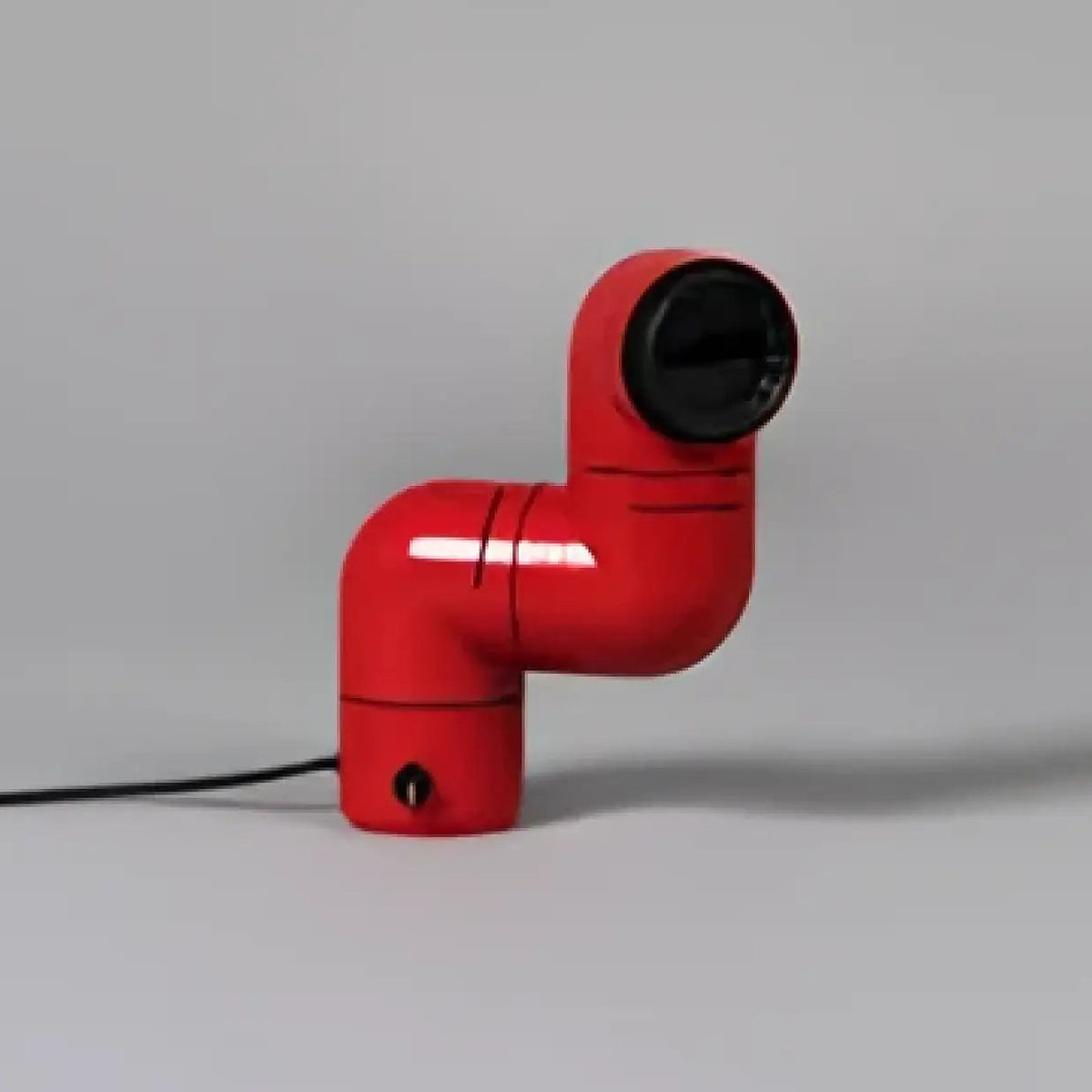 Lampe de chevet rétro-futuriste, rouge ou blanc, rouge
