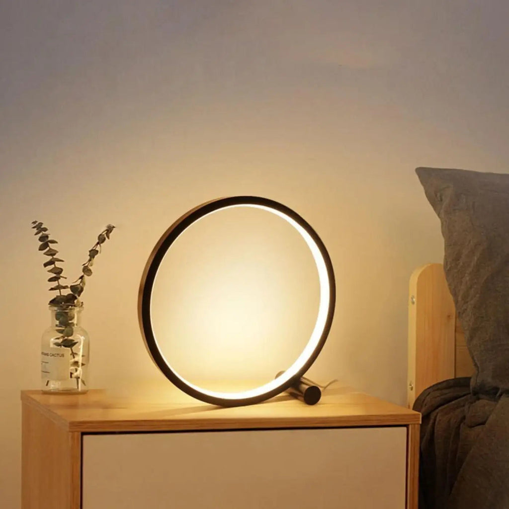 Lampe de chevet ronde, noire ou blanche