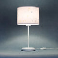 Lampe de chevet enfant 44 cm, petits avions et nuages bleu pastel