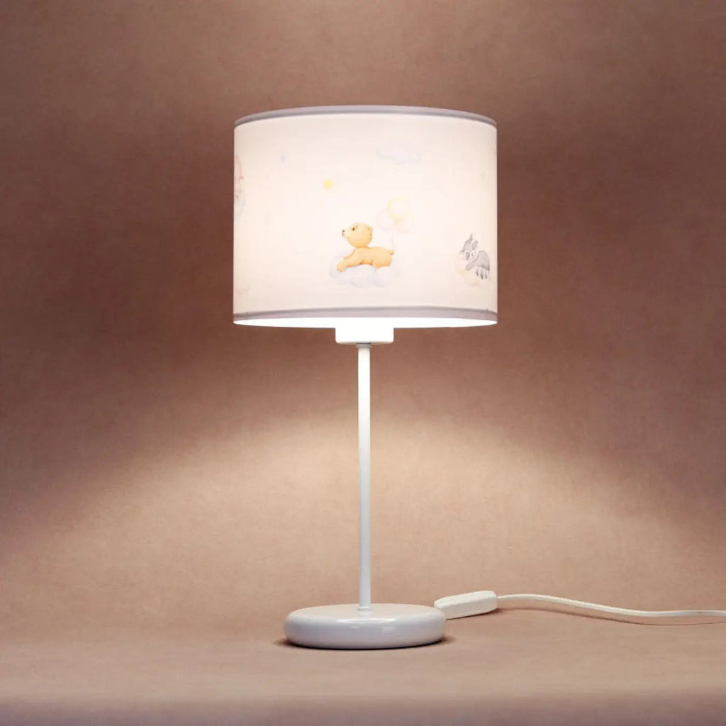 Lampe de chevet enfant 44 cm, petit animal dans les nuages