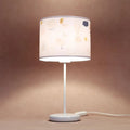 Lampe de chevet enfant au lapin et au cygne, blanc et orange