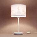Lampe de chevet enfant princesse blanc et rose, 44 cm