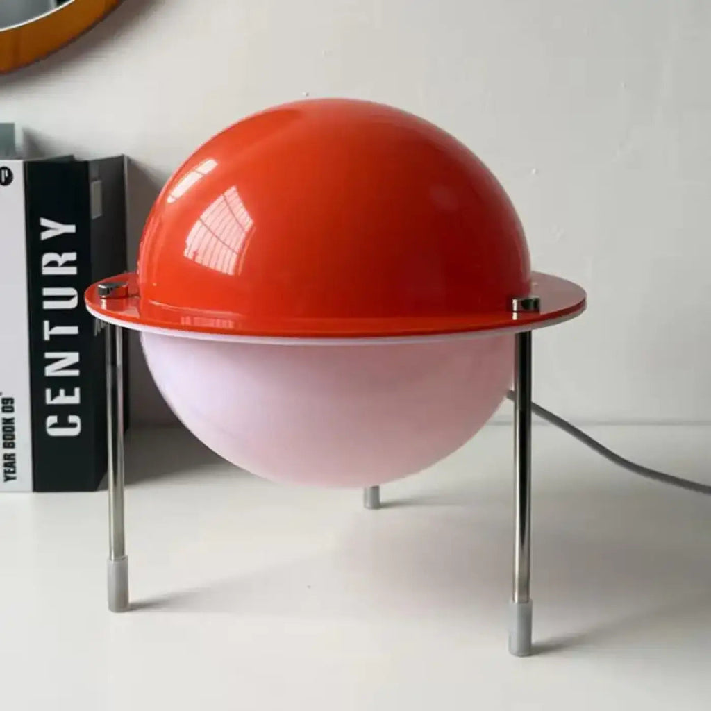 Lampe à poser satellite, style rétro futuriste des années 70