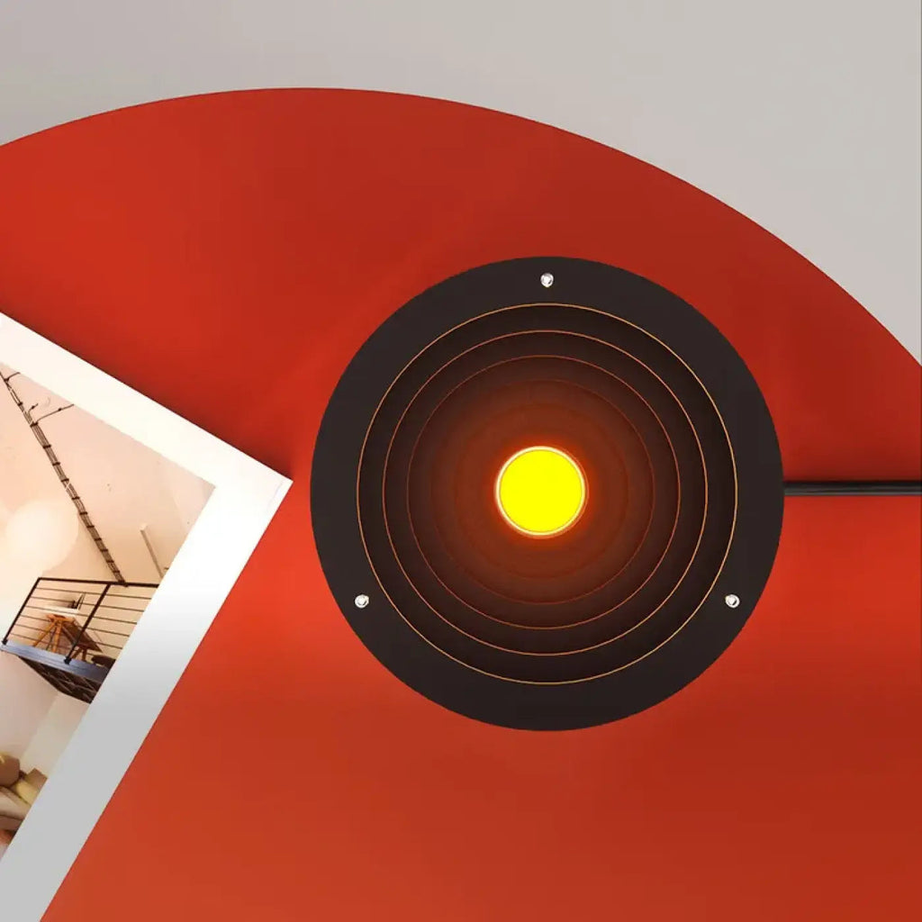 Lampe à poser aux anneaux superposés, bleue ou noire