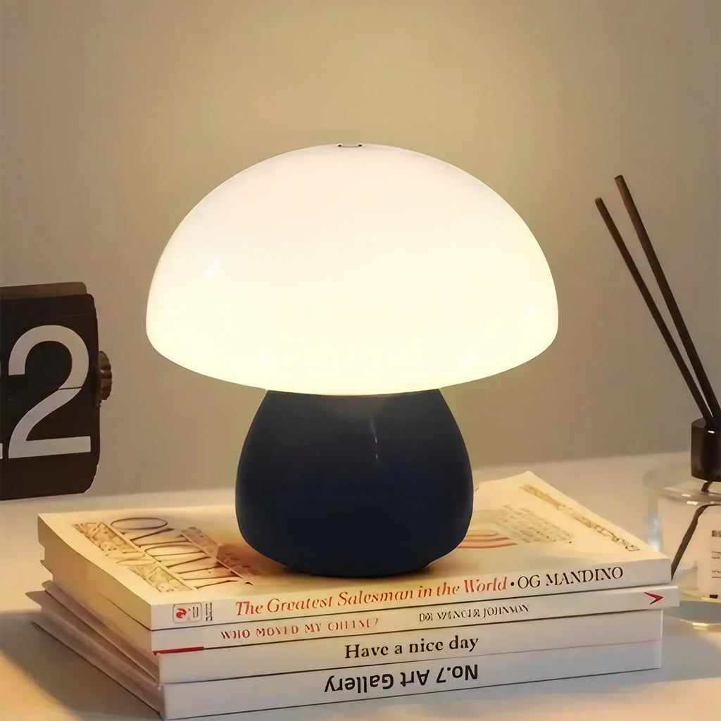 Petite lampe champignon colorée, esprit rétro