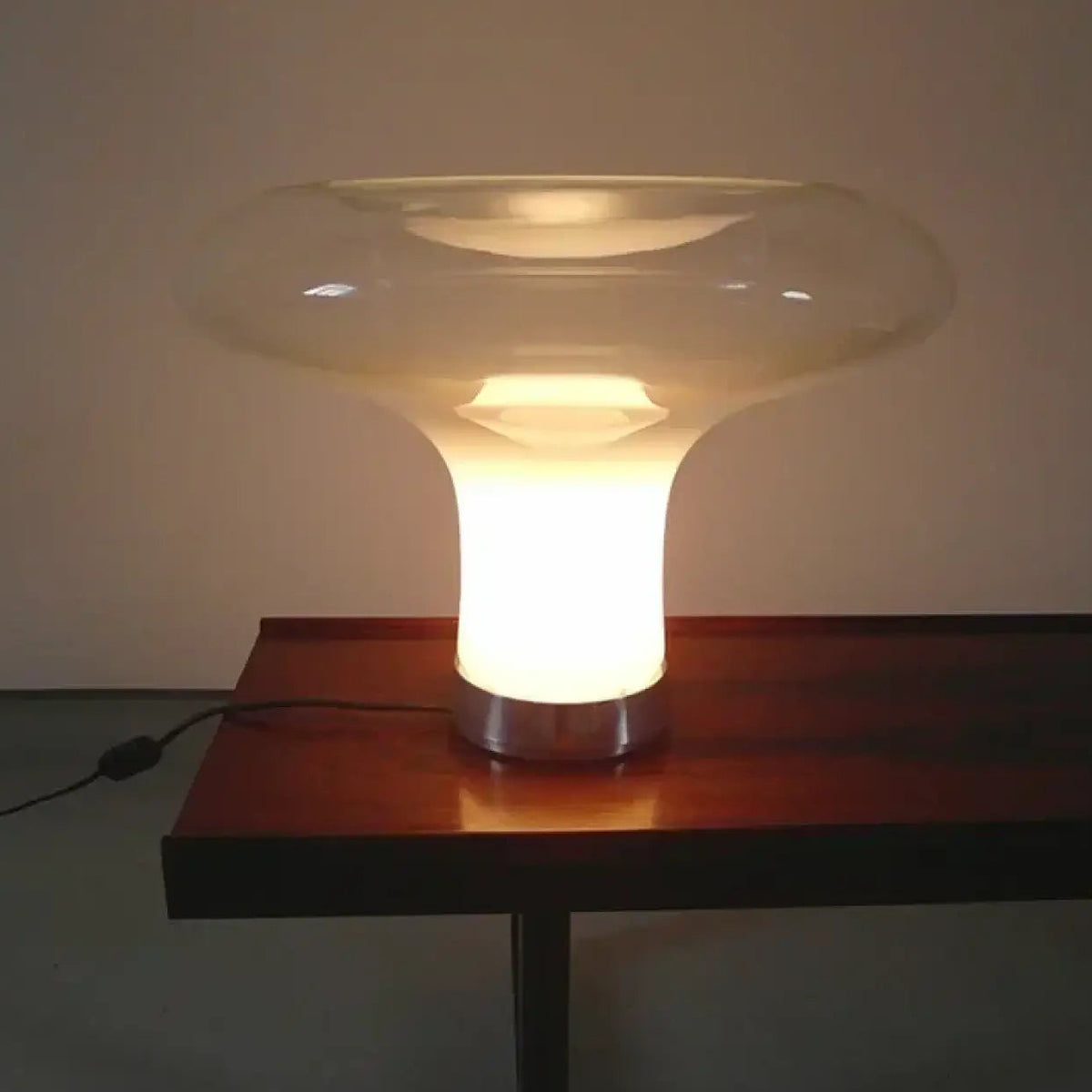 Lampe champignon en verre soufflé