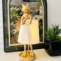 Lampe grenouille à abat-jour, dorée ou noire, doré