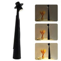 Lampe de table design à abat-jour chapeau, cinq coloris, noir