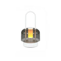 Lampe de table en verre et métal, quatre coloris, deux modèles, blanc