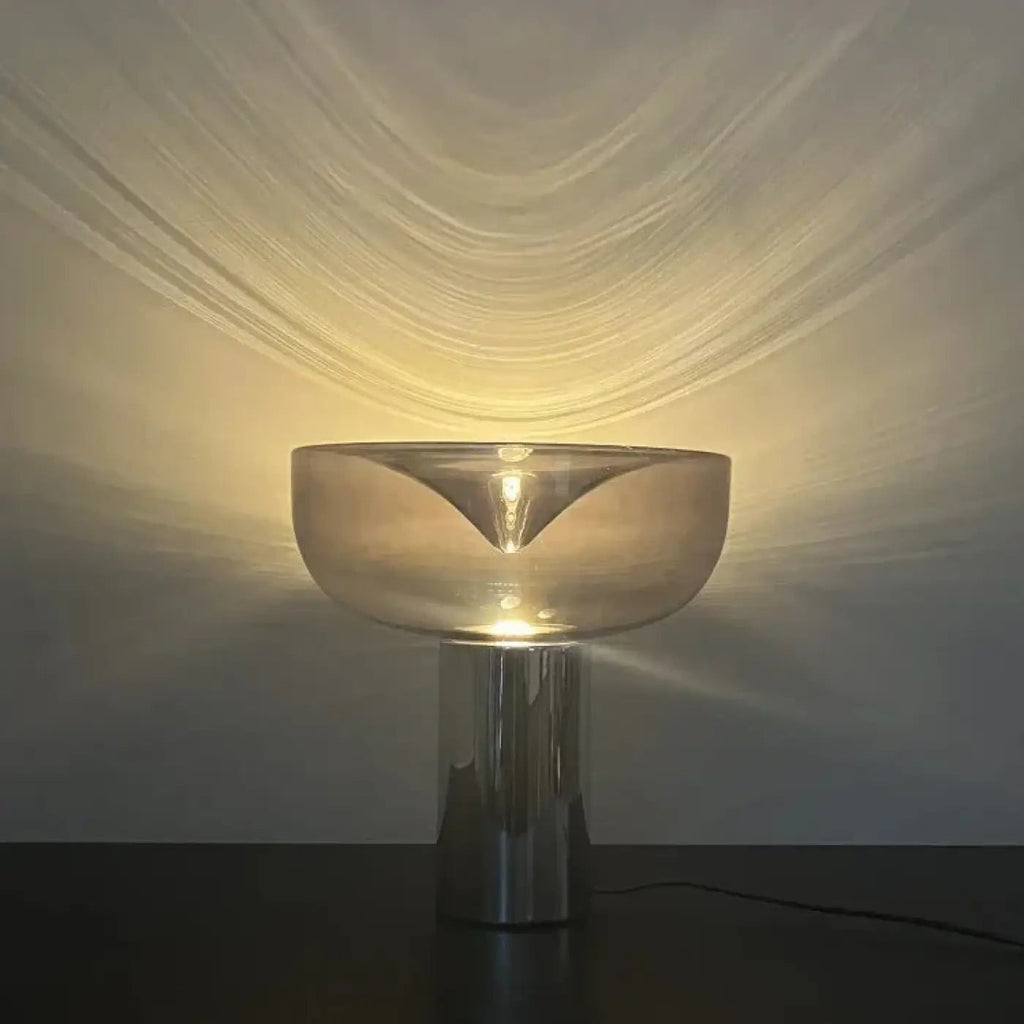 Lampe à poser en verre fumé, six modèles