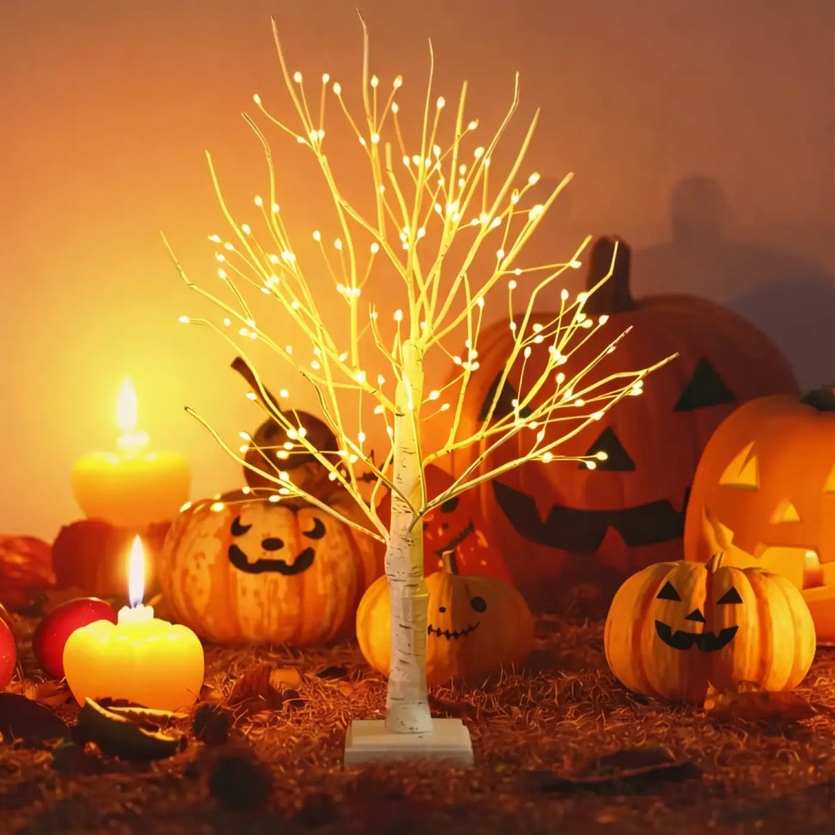 Arbre lumineux décoratif à branches, 24 ou 144 points lumineux