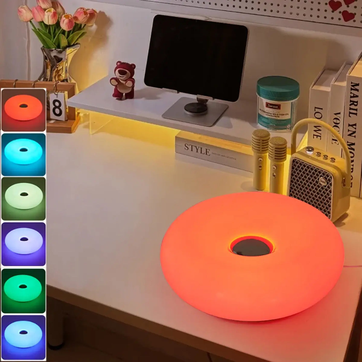 Lampe donut tactile, deux modèles