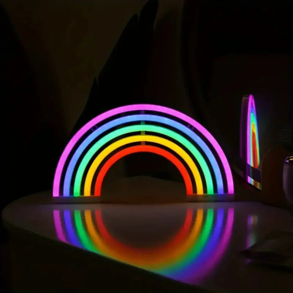 Lampe murale arc-en-ciel, décoration lumineuse colorée